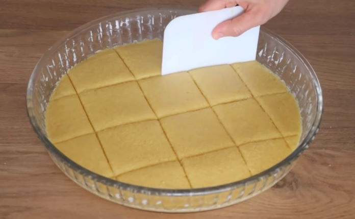 Şam tatlısı dilimleme aşaması